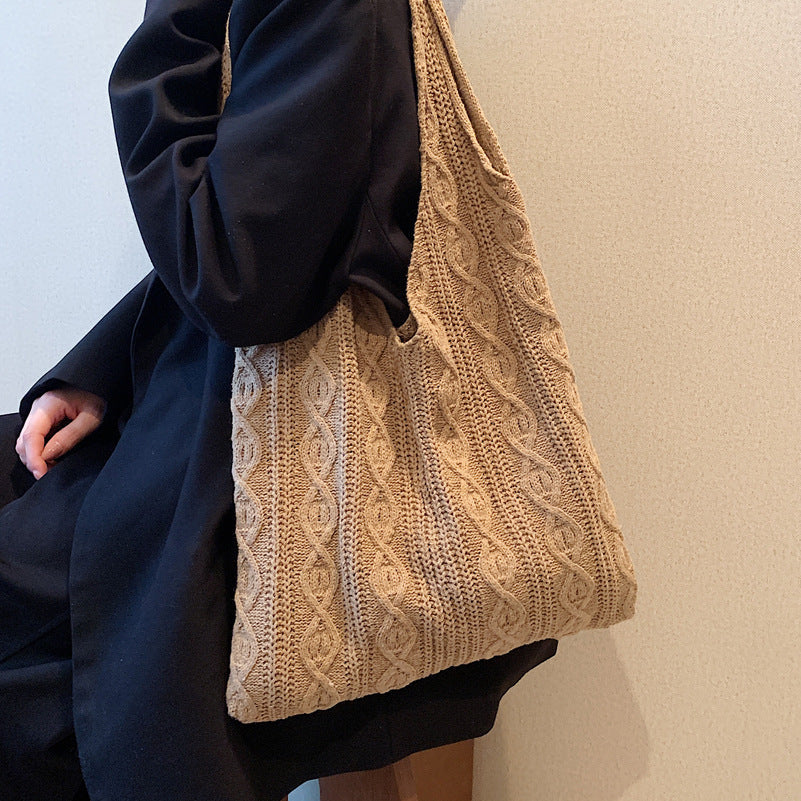 Knitted Large Capacity Casual Tote