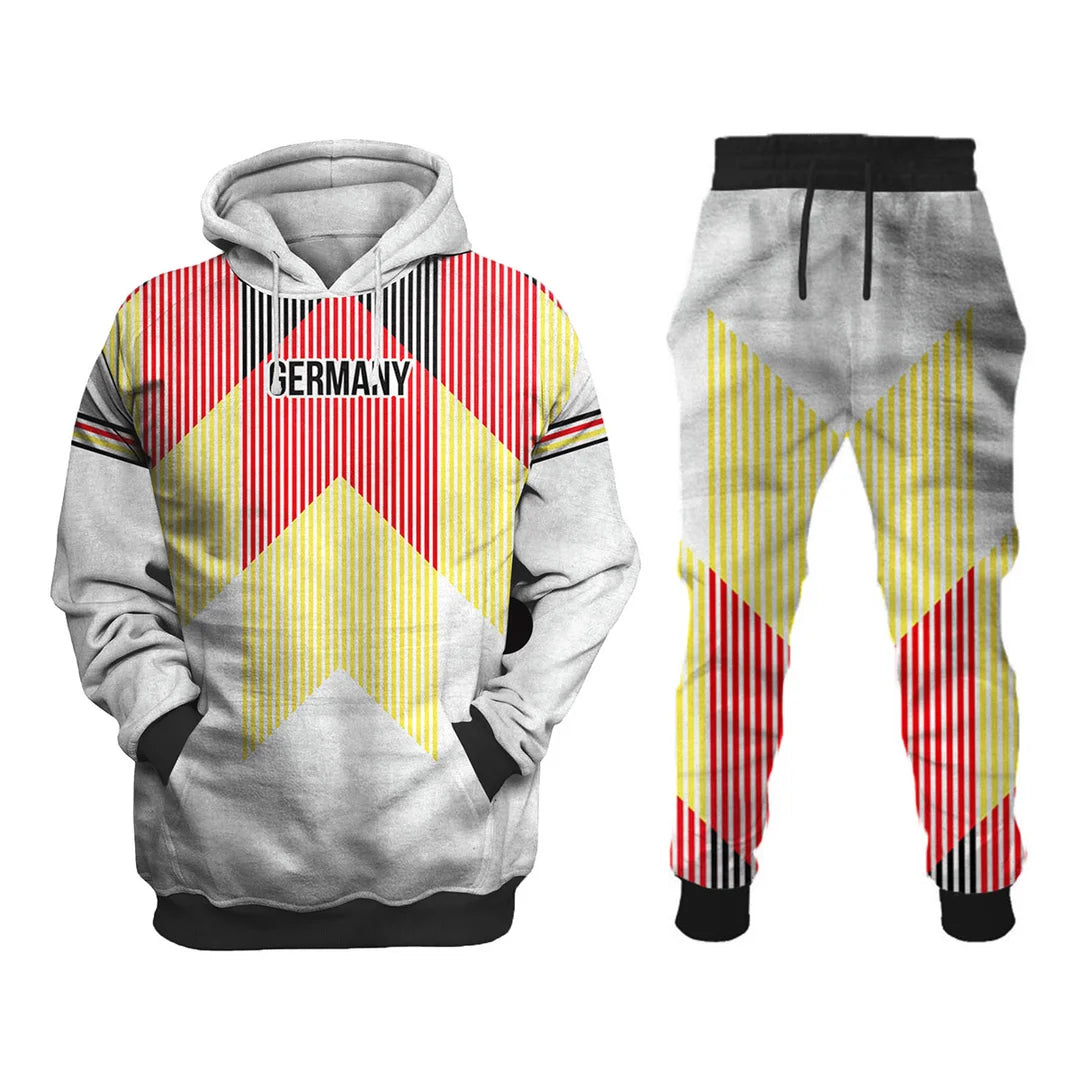 Deutschland Printed Sweatshirt Set - DUVAL