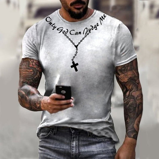 Men's T-Shirt 3D Print Short Sleeve Casual Tops - DUVAL