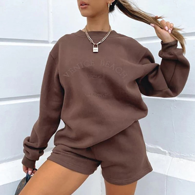 Letter Embroidery Thick Loose Casual Sweater