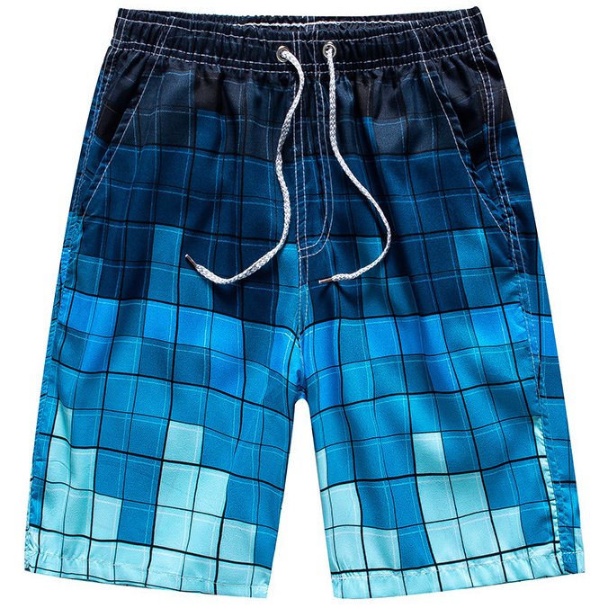 Men's Casual Outdoor Quick Dry Printing Beach Pants Shorts - DUVAL