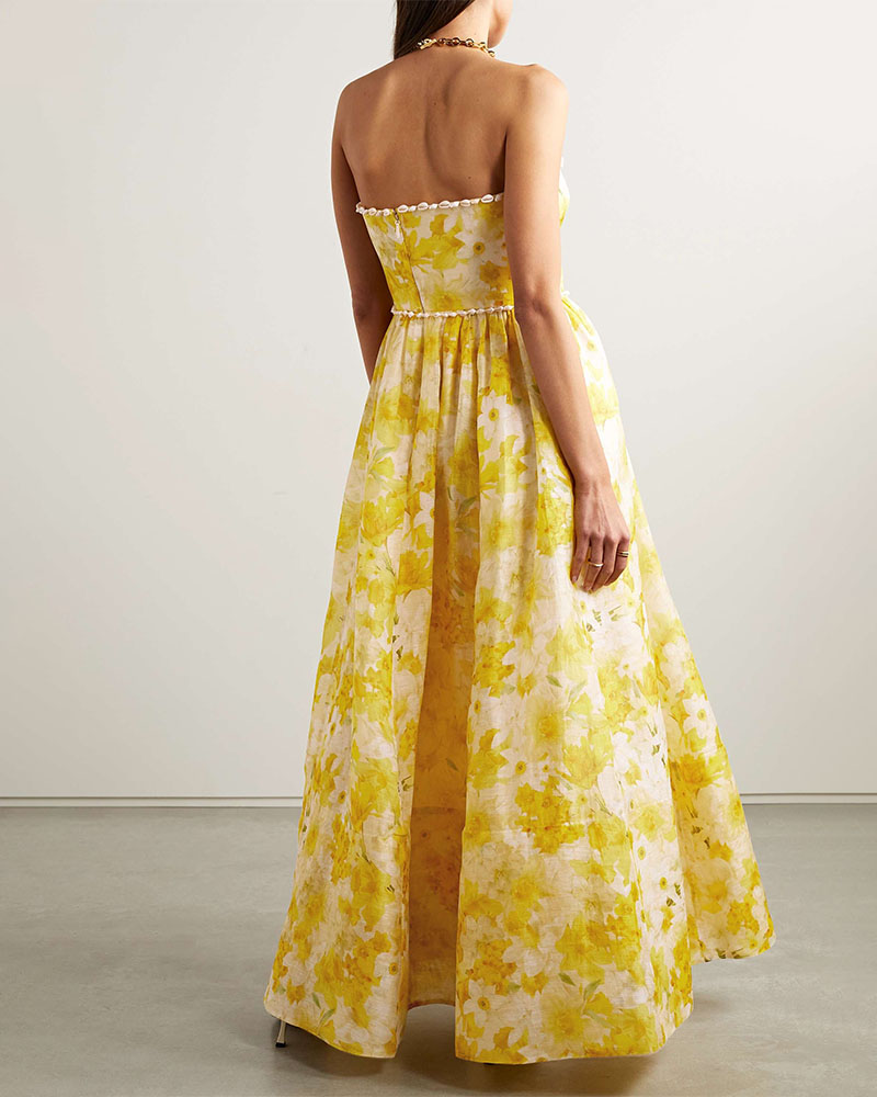 Summer Egg Yolk Wrapped Breast Dress