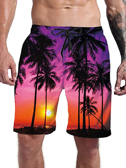 Men's Everyday Sports Casual Drawstring Holiday 3D Shorts - DUVAL