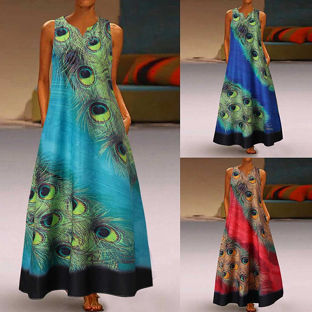 Peafowl Dress - DUVAL