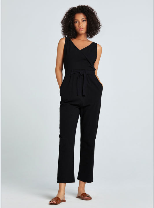 Summer V-neck sleeveless Cotton Jumpsuit - DUVAL