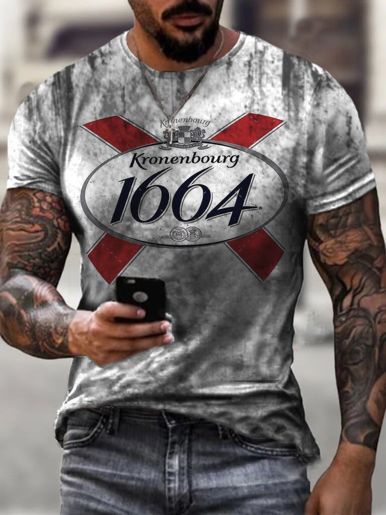 Kronenbourg Print Vintage Men's T-Shirt - DUVAL