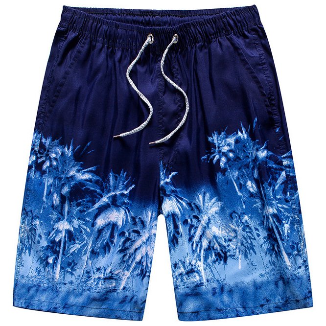 Men's Casual Outdoor Quick Dry Printing Beach Pants Shorts - DUVAL