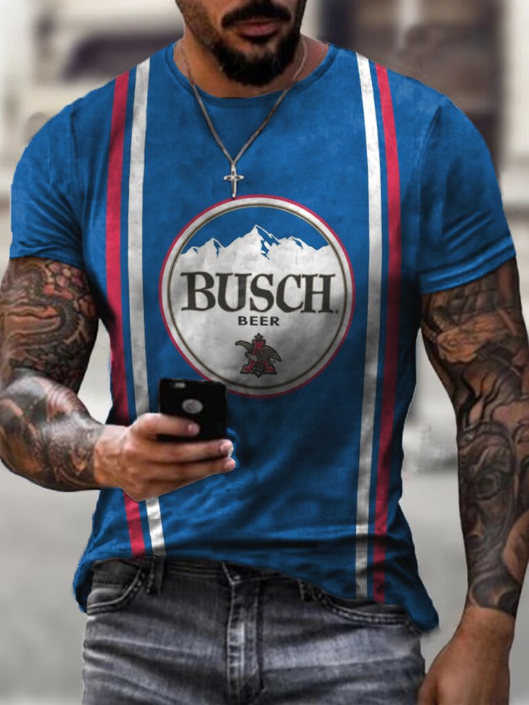 BUSCH Retro Outdoor Biker Men's T-Shirt - DUVAL