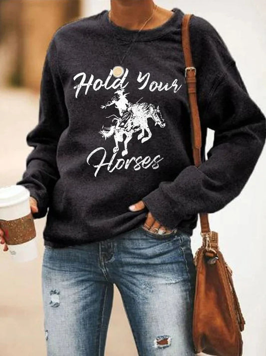 Fashion Print Long Sleeve Sweatshirt