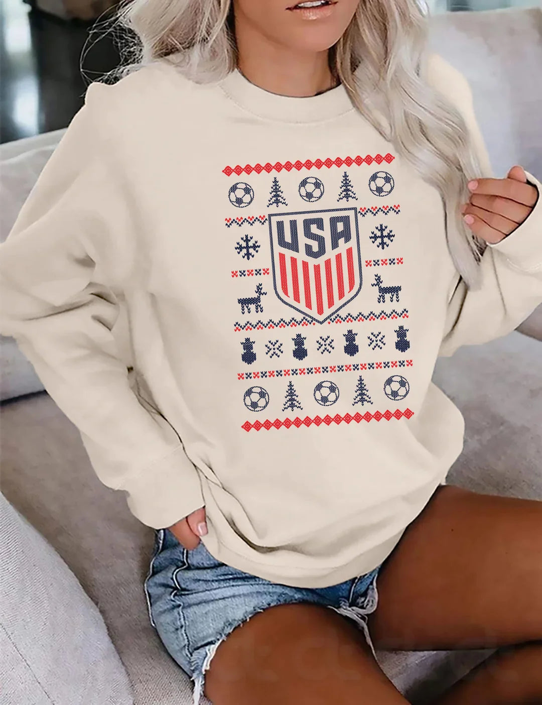 USA World Cup Christmas Sweatshirt