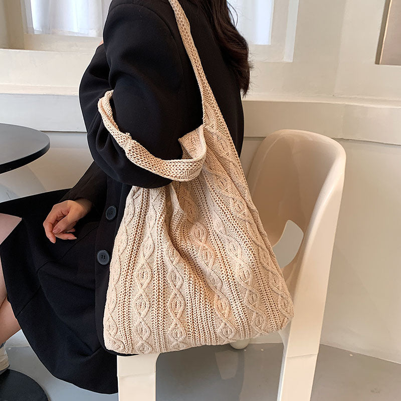 Knitted Large Capacity Casual Tote