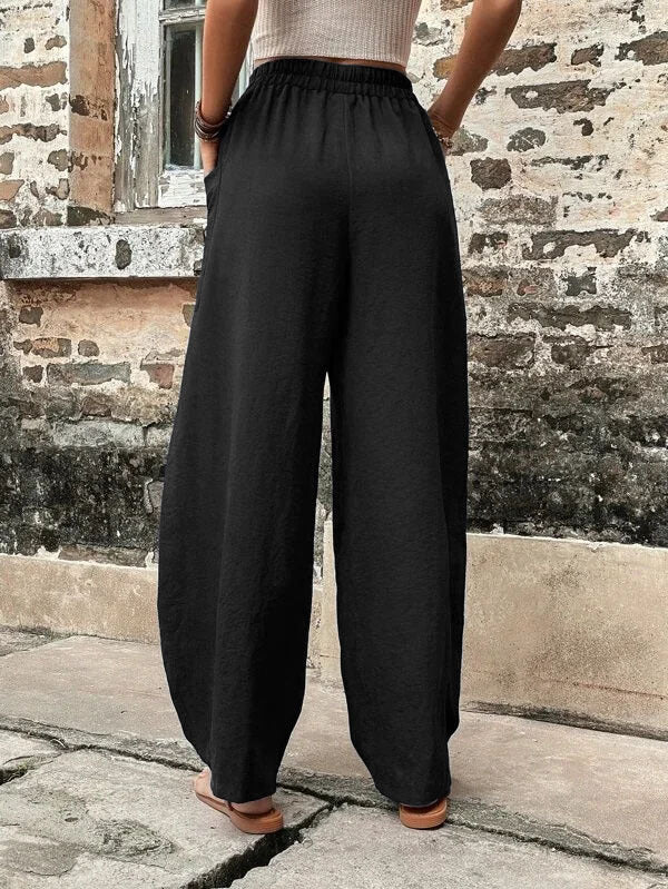 Women's casual pants elastic pants