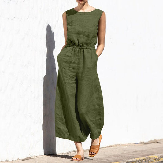 Sleeveless Fashion Casual Temperament Jumpsuit - DUVAL