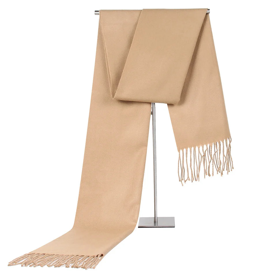 Men's Solid Color Imitation Cashmere Scarf 3 Colors