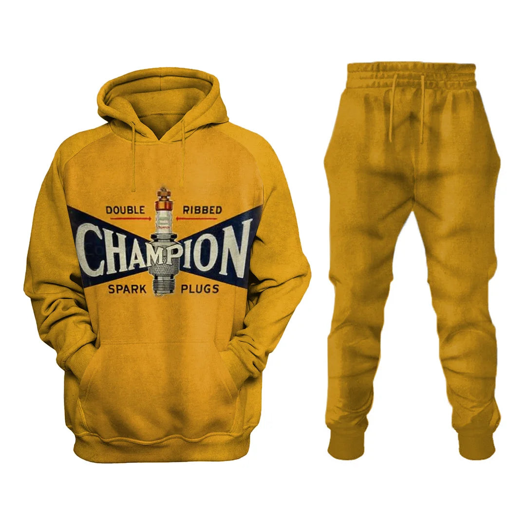 Champion Retro Casual Sweatshirt Set - DUVAL