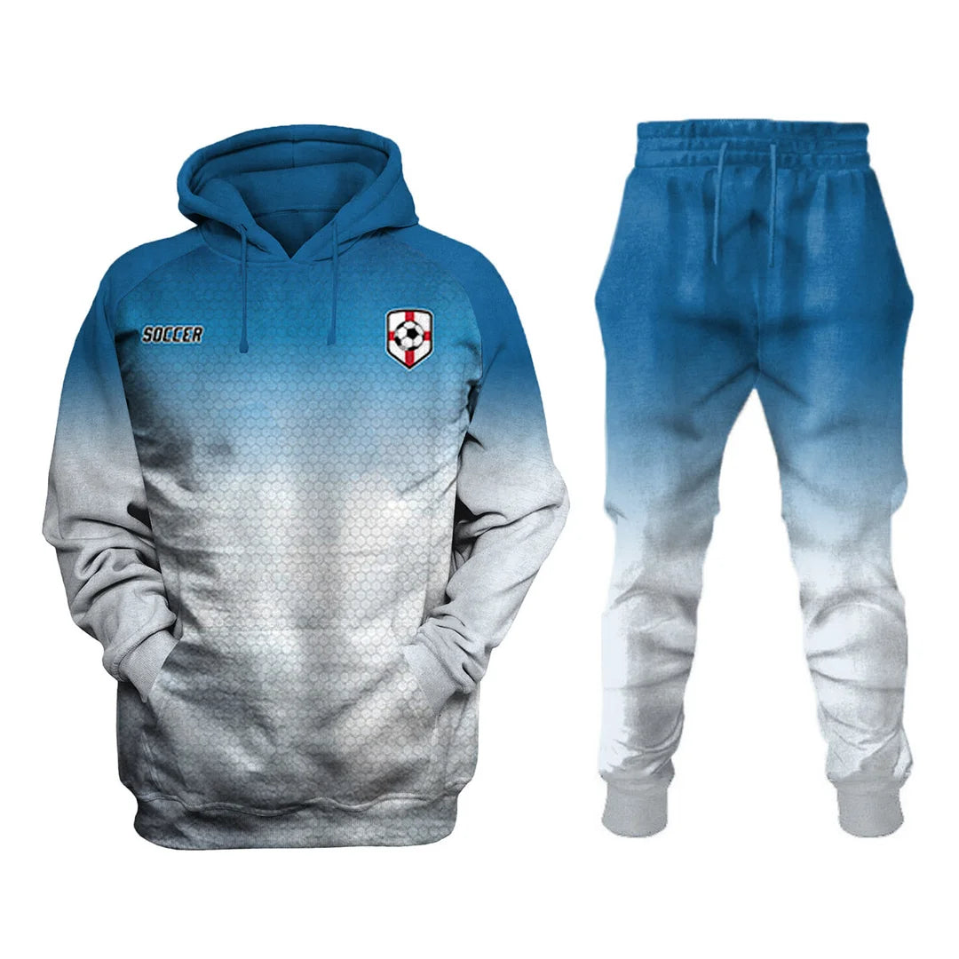 Soccer Football 2022 Printed Sweatshirt Set - DUVAL