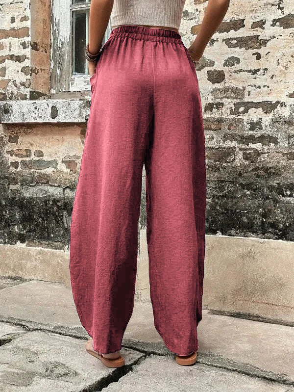 Women's casual pants elastic pants