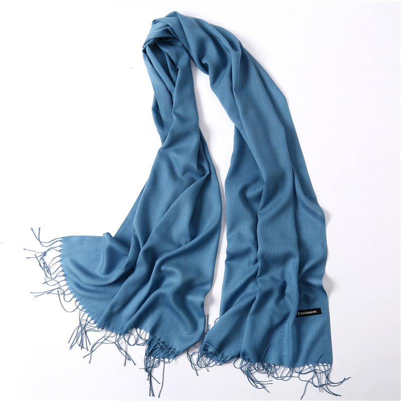 Classic Solid Color Cashmere Scarf