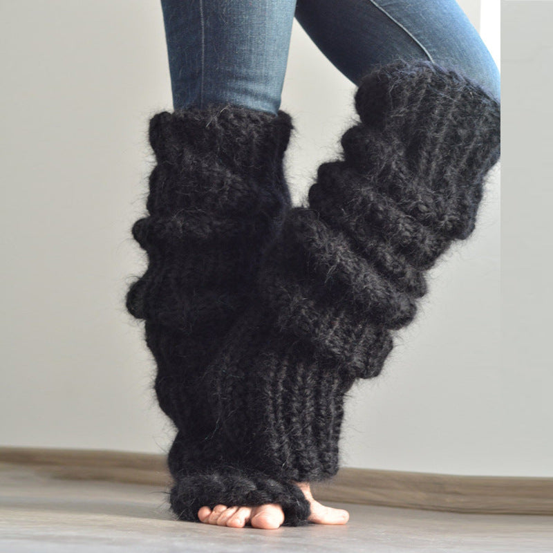 Mohair long tube fashion casual knitted stack socks