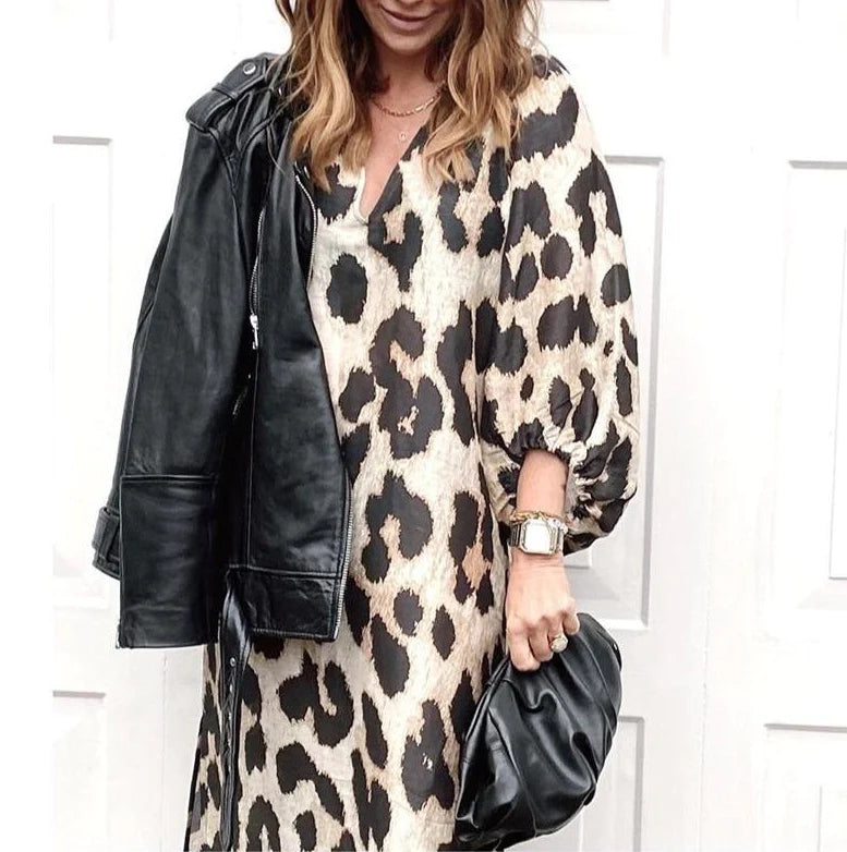 Wild Woman Leopard Prints Maxi Dress