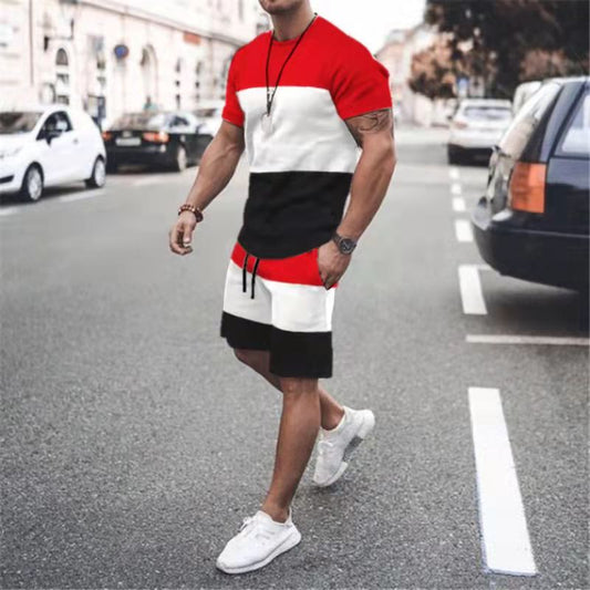 Red White Black Hawaiian Men's Tracksuit