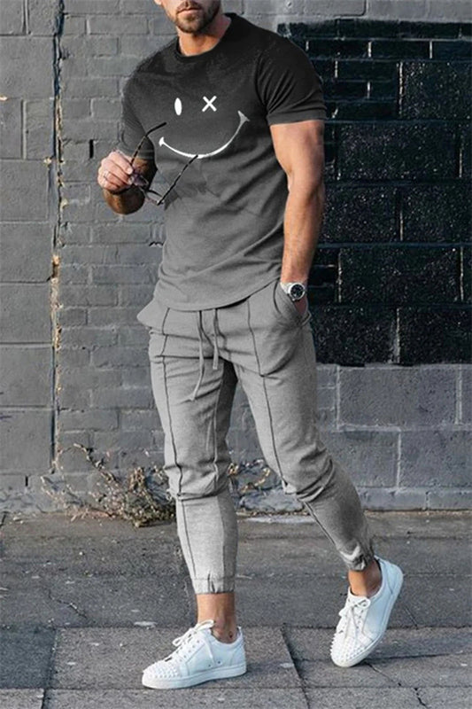 Smile Grey City Tracksuit Men's Casual Luxury Sets