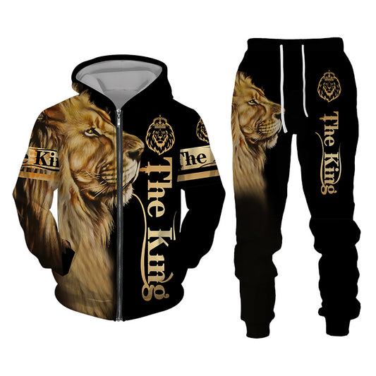 3D Tracksuit Sets Lion Print Edition