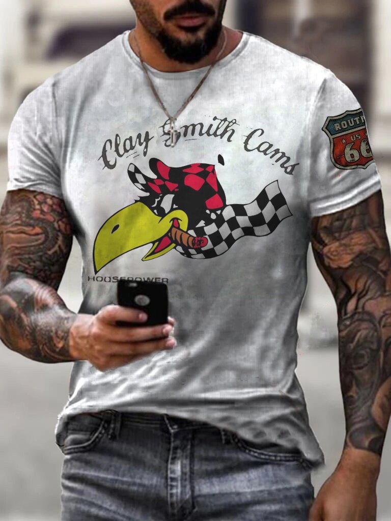 Men's Horsepower Printed Fashion T-Shirt - DUVAL