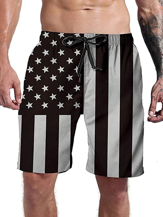 Men's Everyday Sports Casual Drawstring Holiday 3D Shorts - DUVAL