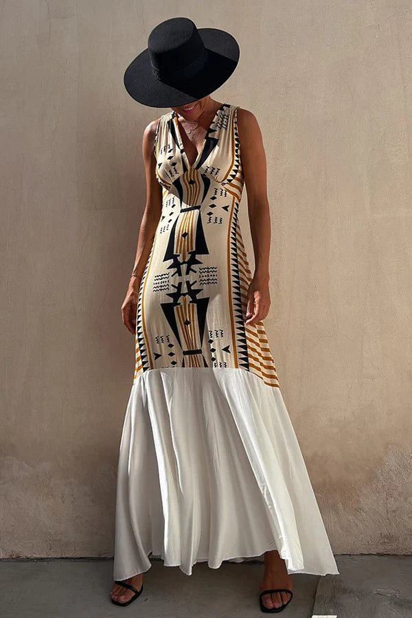 Cabo Dreams Ethnic Prints A-line Maxi Dress