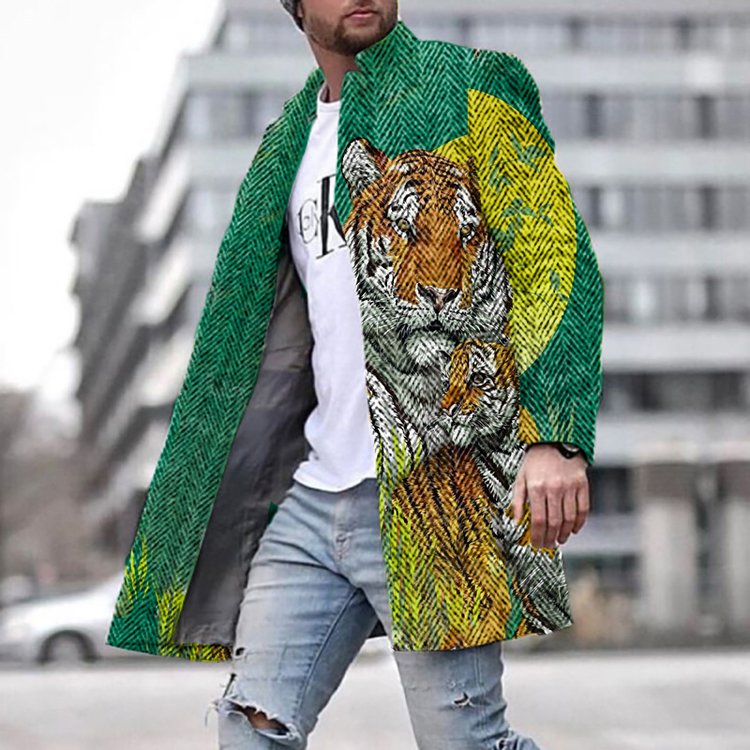 Men's Lion Print Vintage Jacket - DUVAL