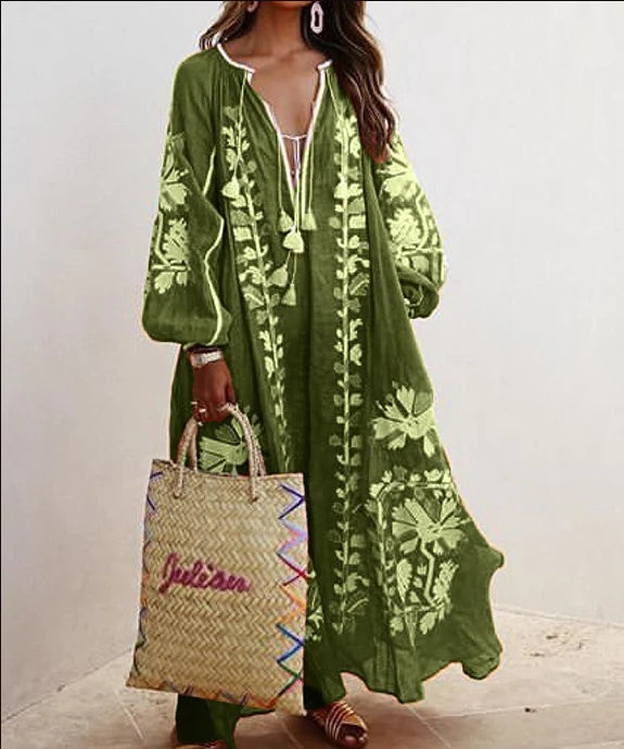 Oversize Boho Printed Maxi Dress