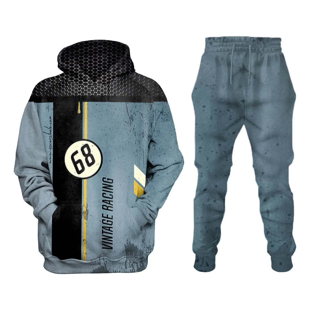 1968 Retro Racing Casual Sweatshirt Set - DUVAL