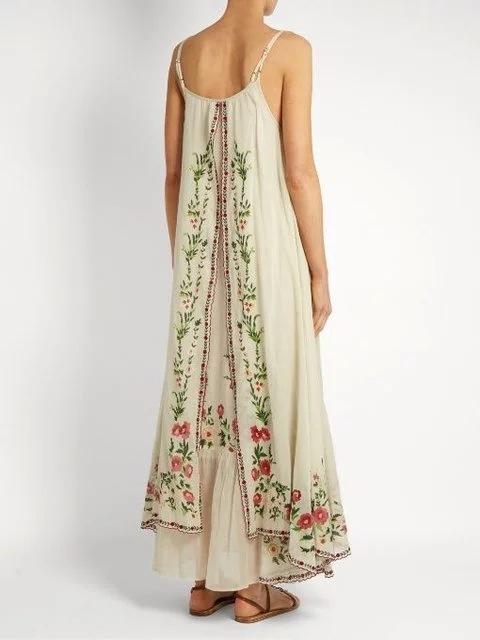 Swing Border Prints Maxi Dress