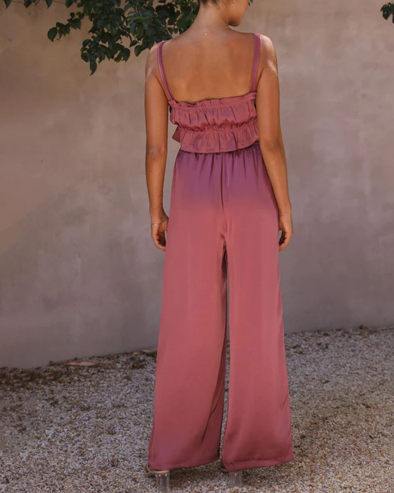 Summer fashion wide-leg two-piece set