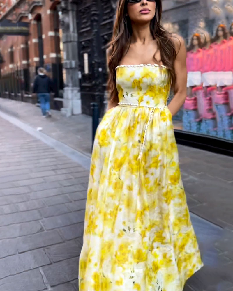 Summer Egg Yolk Wrapped Breast Dress