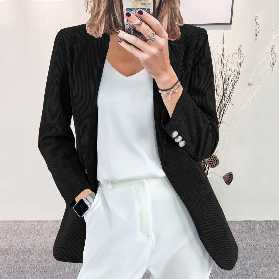 Ladies Pure Color Casual All-Match Blazer