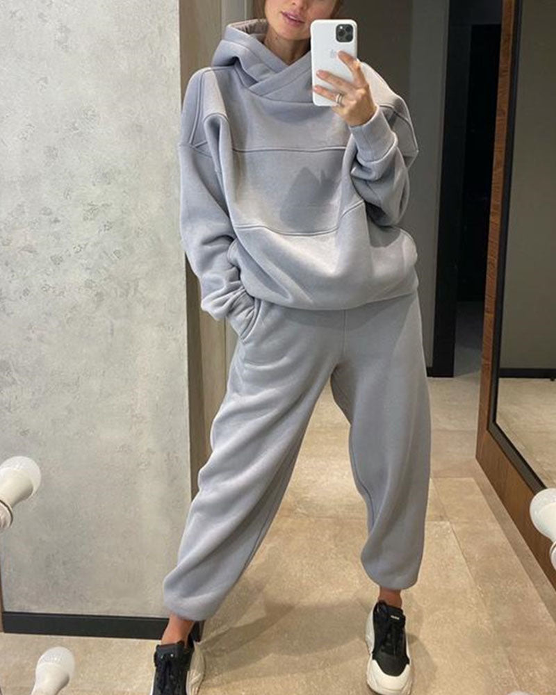 Autumn and winter sports fashion and leisure two-piece set