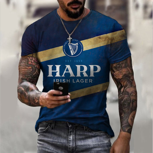 Harp Irish Beer Retro Casual T-Shirt - DUVAL