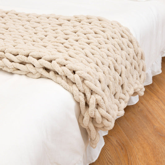 Woven blanket Chenille stick knitted sofa blanket