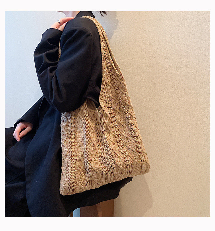 Knitted Large Capacity Casual Tote