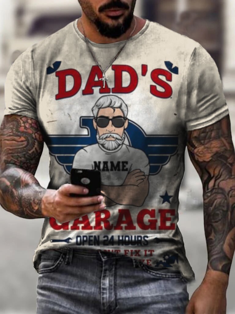 DAD's Vintage Print Men's T-Shirt - DUVAL