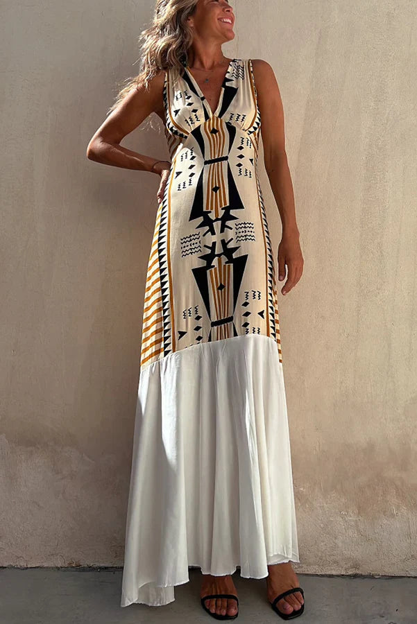 Cabo Dreams Ethnic Prints A-line Maxi Dress