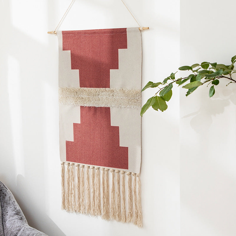 Hand-woven tassel tapestry decoration