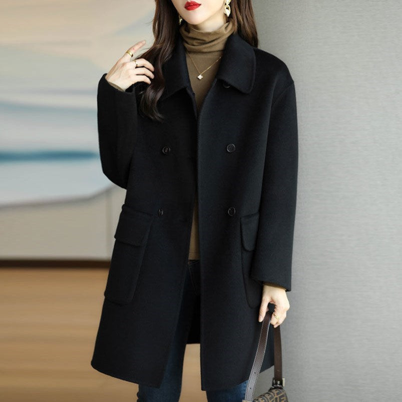 Autumn and winter thick warm and thin coat woolen coat