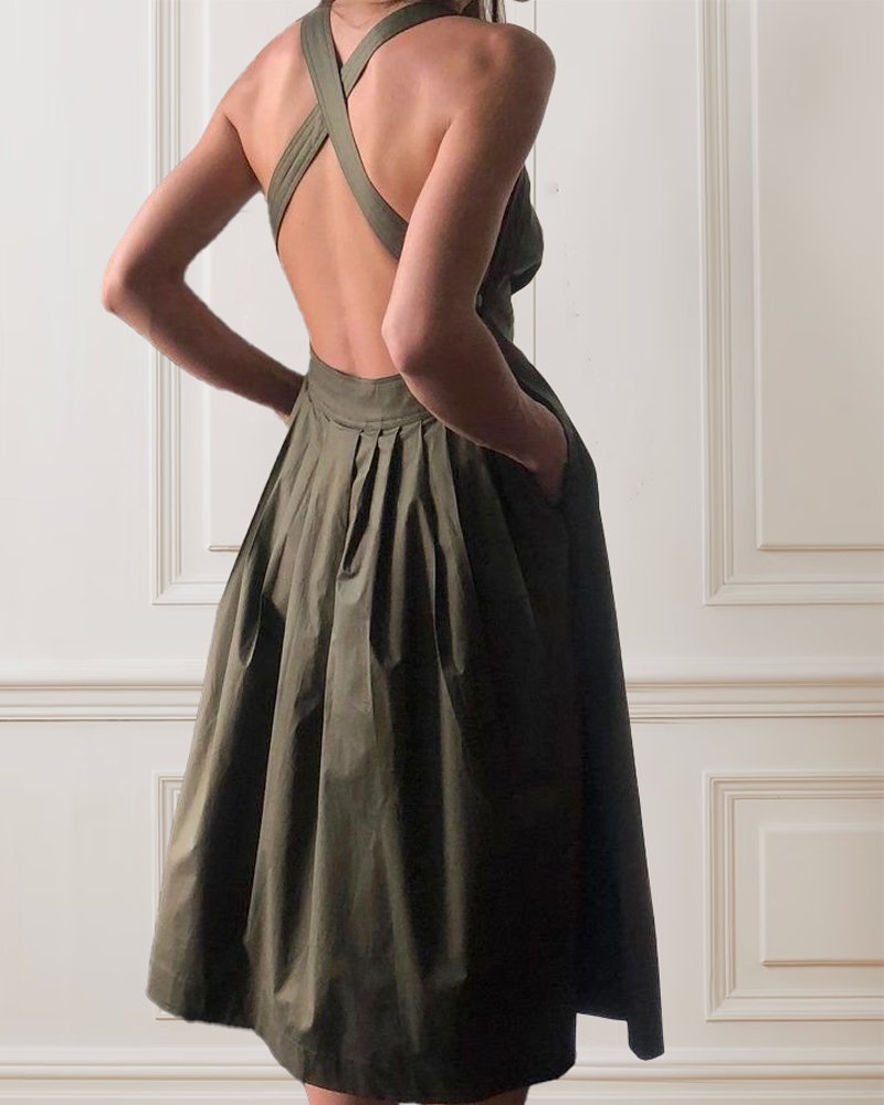 Summer Backless Stylish Dress - DUVAL