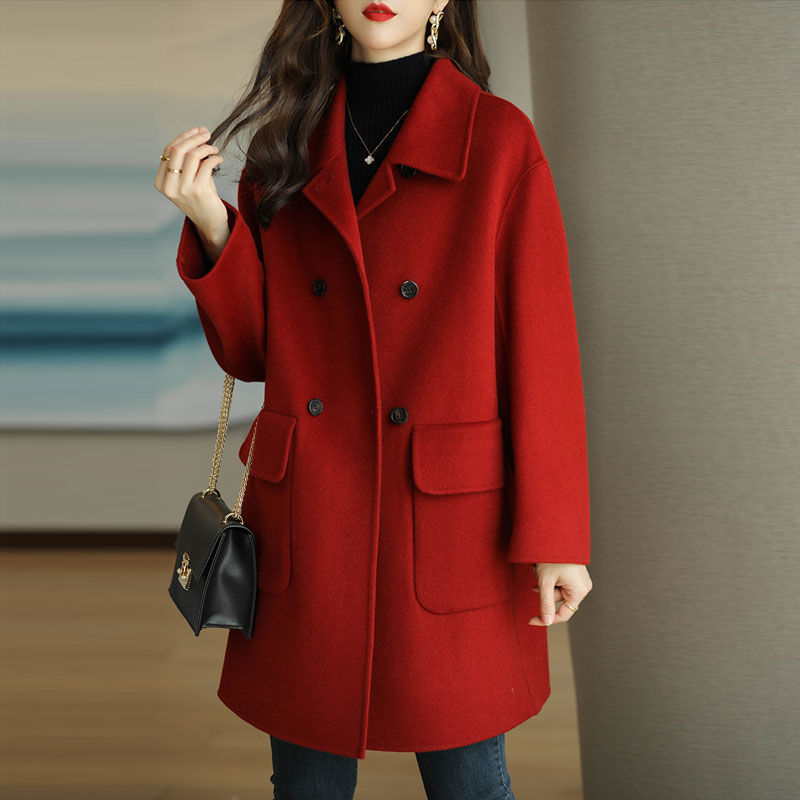 Autumn and winter thick warm and thin coat woolen coat