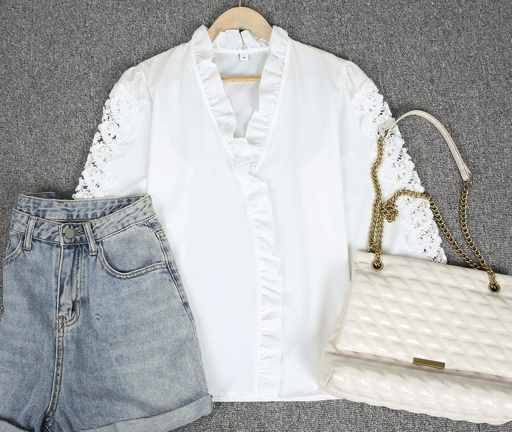 All Day Every Day White Blouse - DUVAL