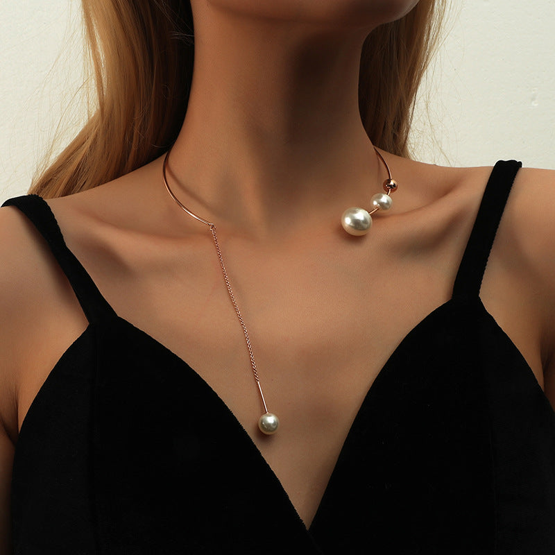 Nordic Style Pearl Pendant Necklace