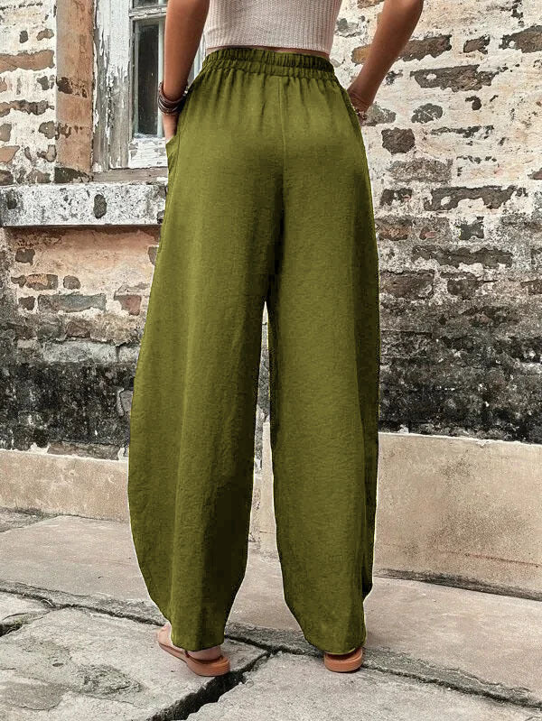 Women's casual pants elastic pants